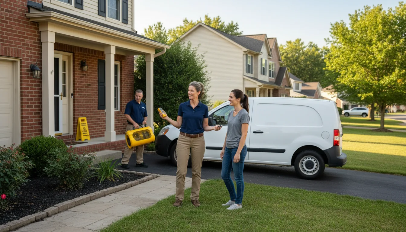 Residential water damage restoration in Brule, NE